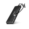 AXAGON HUE-F7A, 7x USB 3.2 Gen 1 ALU FLAT CHARGING hub, micro USB napájecí konektor, kabel USB-A 1m