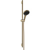 HANSGROHE Rainfinity sprchová súprava, ručná sprcha 3jet EcoSmart priemer 132 mm, 90 cm sprchová tyč Puro S, jazdec s tlačidlom Push a textilná sprchová hadica 160 cm, leštený vzhľad zlata, 28744990