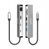 PORT CONNECT USB-C 1× 4K dokovacia stanica, 9v1, hliníková konštrukcia, 85W PD, strieborná (900164)