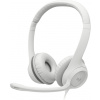 Logitech H390, slúchadlá, USB, biele 981-001286