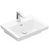 Villeroy & Boch Subway 3.0 Umývadlo nábytkové, 55x44 cm, s prepadom, otvor na batériu, CeramicPlus, Stone White 4A70F4RW
