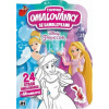 Tvarované omalovánky se samolepkami Princezny