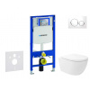 Geberit Duofix Set predstenovej inštalácie, klozetu Oudee Vortex a dosky softclose, tlačidlo Sigma20, biela/chróm SANI11CA3174