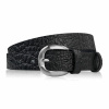 Paolo Peruzzi Dámsky kožený opasok, krokodílí vzor, 110 cm | čierna PG-12-CSBL-110