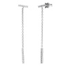 Visiaci náušnice retiazky z bieleho zlata sa zirkóny