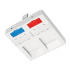 Solarix Modul francúzsky štýl 45 x 45 mm pre 2 kľúče rovný biely SXF-M-2-45-WH-P 23100203