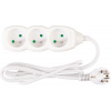 STREND PRO Kábel DG-F803B L-1.5 m, predlžovací, biely, 3x zásuvka, new edition