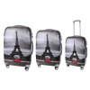 Sada 3 kufrov škrupinových (Čierné - Eiffelovka)