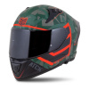Prilba CASSIDA AERO ATCK zelený maskáč-čierno-šedá-oranžová + tmavé plexi GRÁTIS L