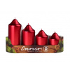 Emocio adventné Stupne 4ks priem.50mm Metal červené sviečky