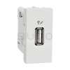 Schneider Electric Unica Nabíjací USB A konektor, 1A, 1 modul, Biely