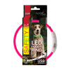 Obojok DOG FANTASY LED nylonový ružový S/M
