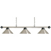 Biliardová lampa Buffalo Baron 3 brúsený kov
