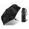 Dáždniky - Manuálny dáždnik, skladanie, s Pierre Cardin White, Black Cover (Vreckový dáždnik 18 cm Pierre cardin, čierny)