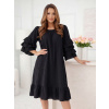 Dámske čierne letné šaty s volánmi, ZVOĽTE VEĽKOSŤ OBLEČENIA UNI