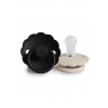 Frigg Dvojbalenie cumlíkov frigg daisy cream/ jet black, 0-6m, silikón