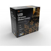 Vianočné osvetlenie Solight LED vianočný záves, hviezdy, šírka 1,8m, 77LED, IP20, 3xAA, USB (1V227)
