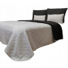 Prikrývka na posteľ - Bunning Contrast Polyester 200 x 160 cm čierny, odtiene šedej (Diana Double -Didded Quilted Bedspread 160x200 J/C)