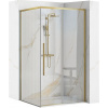 REA Solar rohový sprchový kút 90x90x195 cm, posuvné dvere, Číre/brúsené Zlato REA-K9500