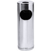 Odpadkový koš s popelníkem, průměr 200 mm | CONTACTO, 1612/200 inox