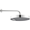 KIELLE Oudee horná sprcha 2jet, priemer 320 mm, so sprchovým ramenom 350 mm, chróm/čierna, 20102SE101