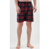 Pánske samostatné šortky Gazzaz káro M Modrá / červená