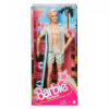 Mattel - Bábika Barbie s podpisom The Movie Ken v pastelovom pruhovanom plážovom sete
