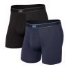 Pánske boxerky SAXX Daytripper BB Fly 2-Pack, čierna/mestská modrá vresová M