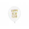 BALÓNY ŠŤASTNÝ NOVÝ ROK BIELE 6 KS 30 CM Silvester