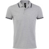 SOL'S | Pasadena Men, Pánske polo, sivá mel. - modrá f.n., 3XL