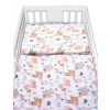 Baby Nellys 2-dielne bavlnené obliečky - Rozprávkové zvieratká - biela, veľ. 135x100 cm Baby Nellys