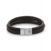 Rebel & Ružové RR-M0055-S-L Bracelet Full Metal Premium Combo 12mm Brown