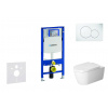 Geberit Duofix Modul na závesné WC s tlačidlom Sigma01, alpská biela + Duravit ME by Starck - WC a doska, Rimless, SoftClose 111.300.00.5 NM1