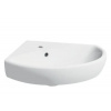 Geberit Selnova malé rohové umývadlo 59x56x18 cm,1 otvor v strede,s prepadom,Biela GEB 501.050.00.5