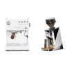Ascaso Steel DUO PID, White&Wood + Eureka Mignon Zero 65 Speedy, CR chrome
