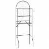 zahrada-XL Regál nad WC, čierny 60x33x174 cm 246722