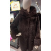 Max Original Leather Dámsky kožuch zajac-rex+líška 201010 dark grey (L 46-48) - Dark grey - L