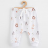 Detské bavlnené nohavice Jogger New Baby For Babies safari, 56 (0-3m)