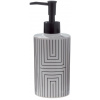 Spirella Dávkovač mydla GRAPHIC, polyresin, 380 ml, bielo-čierny