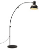 Podlahová lampa 25 W čierna 150 cm E27-ForU-371937