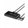 UGREEN USB 3.0 prepínač 2 vstupy do 4 výstupov s káblovým pripojením