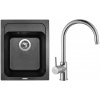 Set Sinks G8274 (dřez Classic 400 Metalblack 74 + baterie Vitalia Chrom - lesklý)