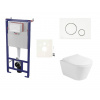 Siko Cenově zvýhodněný závěsný WC set SAT do lehkých stěn / předstěnová montáž+ WC Glacera Ava SSAVA70K