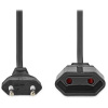 NEDIS napájecí kabel pro adaptéry/ Euro zástrčka - Euro zásuvka/ přímý-přímý/ dvoulinka/ černý/ 2m CEGL11085BK20
