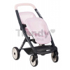 Kočík pre dvojičky s bezpečnostným pásom Twin Pushchair Pink Maxi Cosi&Quinny Smoby pre 42 cm bábiku s 64 cm ergonomickou rúčkou