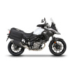 SHAD Kompletná sada bočných čiernych hliníkových kufrov SHAD TERRA BLACK, 36L/36/ bočné kufre, vrátane montážnej sady SHAD SUZUKI DL 650 V-Strom
