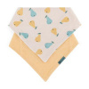 PETITE&MARS Podbradník bandana Luke 2 ks Beige Pears&Intense Ochre 3m+