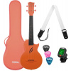 Cascha Carbon Fibre Set Koncertné ukulele Oranžová