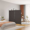 vidaXL 2-panelový paraván hnedý 175x180 cm látkový - Hnedá - 95559-49772