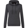 FRUIT OF THE LOOM CLASSIC LADY-FIT HOODED SWEAT / Dámska mikina s dvojvrstvovou kapucňou - tmavo šedý melír S